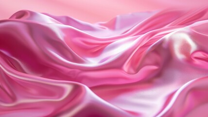 Pink satin fabric with soft folds and elegant drapery