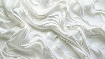 Close-up image of white creamy texture with smooth peaks and swirls