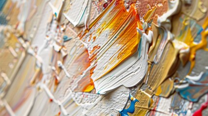 Fototapeta premium the depths of artistic expression with an abstract textured oil painting, where rich textures and bold colors blend harmoniously to evoke a sense of depth and movement,