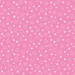 Seamless pattern with hand drawn stars. Background for textile, wrapping paper, fashion, illustration.