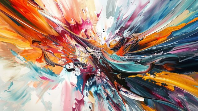 the endless possibilities of abstract expression with paint on canvas, where imagination knows no bounds and creativity reigns supreme