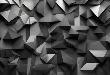 Modern Abstract Charcoal Banner with Geometric Shapes and Shading Gradient