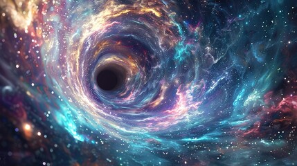 Journey Through the Stars Exploring the Cosmic Depths of a Vibrant Wormhole