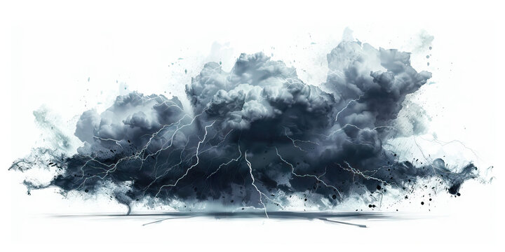 Fear Tactics: The Dark Cloud and Thunderstorm - Picture a dark cloud with lightning and thunder, illustrating the fear tactics used by evil cults to control their followers