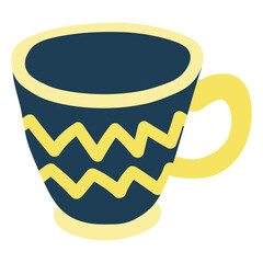 Cute flat cup illustration