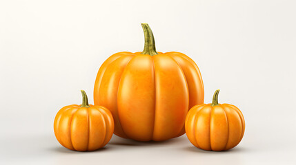 Fototapeta premium Pumpkins Autumn Icon 3d