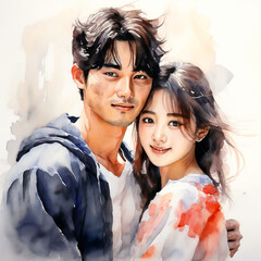 사랑스러운 한일 커플