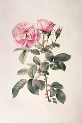 1900年代の植物画風のイラスト - obrazy, fototapety, plakaty
