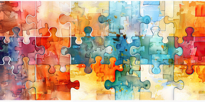 Finding Meaning: The Puzzle Pieces and Fitting Together - Picture puzzle pieces fitting together, illustrating the search for meaning and understanding that can be a part of religious responses to sad