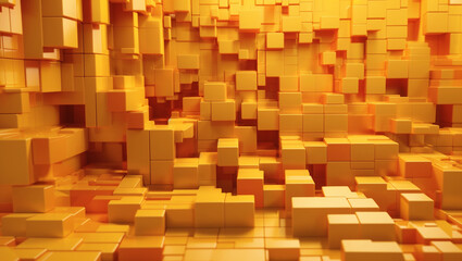 This is an image of a bunch of yellow and white blocks of different sizes.


