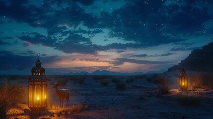 Fototapeta premium mosque illustration eid Mubarak