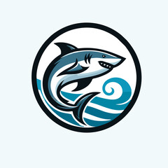 shark logo icon vector illustration