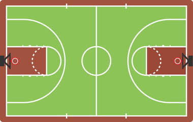 농구장, 농구 코트 © SunnyArtRoom