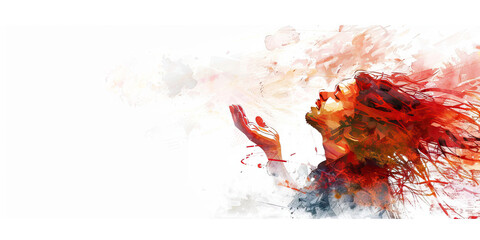 The Sacred Song and Melancholic Melodies - Picture a sacred song being sung with melancholic melodies, illustrating the way in which music and worship can express and soothe feelings