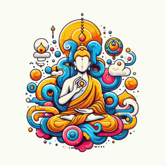 abstract painting karma vector