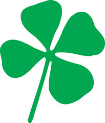 Natural Four-Leaf Clover Icon (Vectorized)