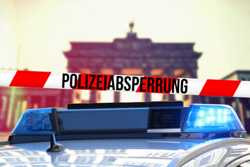 Polizei und Kriminalität in Berlin - obrazy, fototapety, plakaty