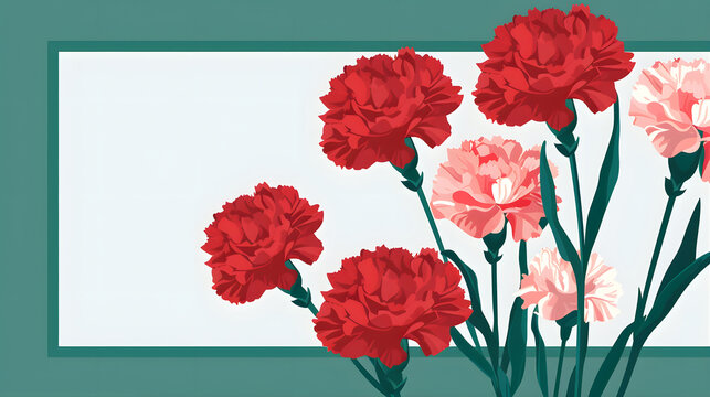 Luxurious carnation card image