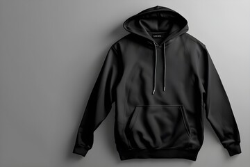 jacket on a hanger, Black hoodie mockup for design and print.