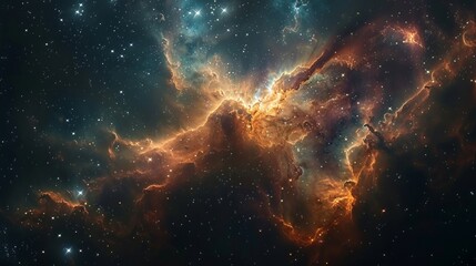 A nebula unfolds in space, AI Generative