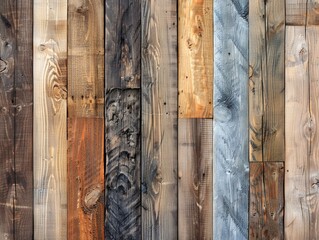 Detailed grains and variations in hardwood and softwood are highlighted in a close-up of timber planks under natural light
