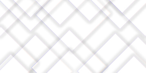 Abstract white background design with layers of textured white transparent material in triangle and squares shapes. White color technology concept geometric line vector white light grey background.