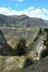 Gorge in the mountains outside of Latacunga, Ecuador