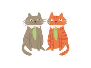 Cats in tie