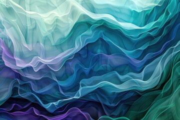 abstract background, shapes in blues and green, wave wallpaper, patterns lines and swirling shape - 793517207