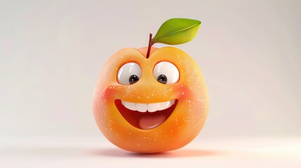 smiley face with apple