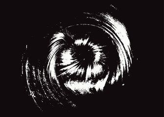 Obraz premium circular brush paint strokes,Hand drawn element, round black stroke isolated on white background. Vector brush sroke texture. Distressed uneven grunge background. Abstract distressed vector illustra