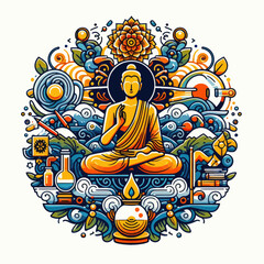 abstract painting karma vector