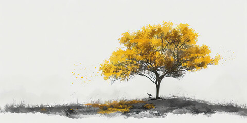 Faith: The Mustard Seed and Growing Tree - Visualize a mustard seed growing into a large tree, illustrating the idea of faith starting small but growing strong