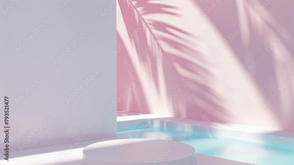 Poster abstract scene product display 3d rendering