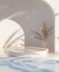 Fototapeta premium abstract scene product display 3d rendering