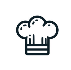 The chef line art icon logo. Vector illustration.