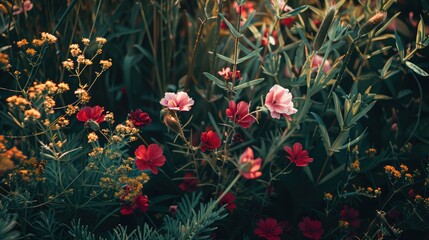 Wild blossoming weed in garden - wall-paper for a desktop