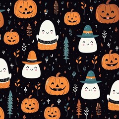 halloween seamless background