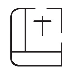 Bible Book Christianity Line Icon