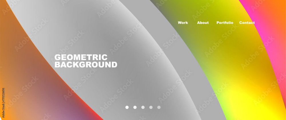 Poster a colorful geometric background featuring a rainbow of hues. perfect for use in multimedia designs, 