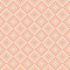 carpet from hand drawn squares. vector seamless pattern. decorative art. peach repetitive background. geometric fabric swatch. wrapping paper. continuous design template for textile, home decor, linen