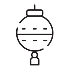 Festival Lantern Chinese Line Icon