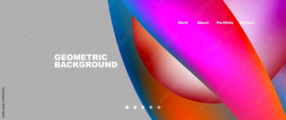 Aufkleber a geometric background with colorful lines on a gray background . High quality