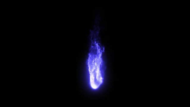 青色の火の玉のループ映像
