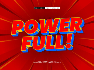 power full editable text effect in hero style