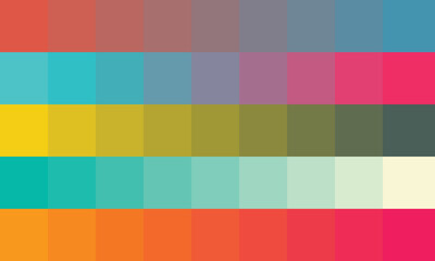 Colorful palette with black border, ideal for graphic design projects, creating color schemes, web design, art inspiration, and color theory.
