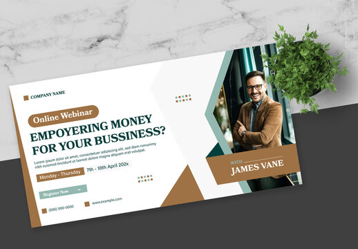 Brown And Green Corporate Facebook Event Cover