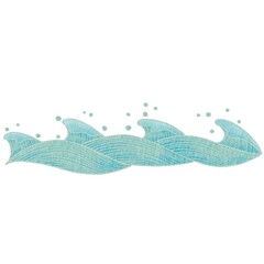 Abstract ocean wave oriental art drawing illustration for decoration on nautical , coastal living and aquatic concept.