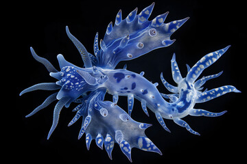 Blue Dragon, Glaucus atlanticus, a group of creatures known as nudibranchs or sea slugs