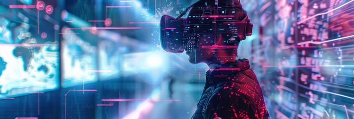 Dive into the digital realm where technology intertwines seamlessly with AI, data drives decisions, and audiovisual elements captivate the senses.